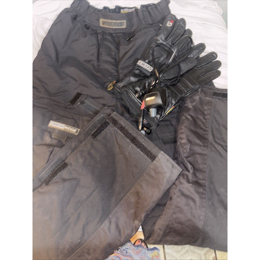 Gerbing Mens Union Ridge Heated Motorcycle Pants,Gloves, Temperature Controller